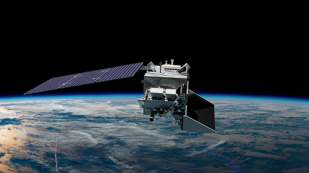 NASA's illustration of the PACE satellite